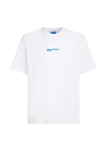 Grafic tricou Karl Lagerfeld Jeans cu imagine alb