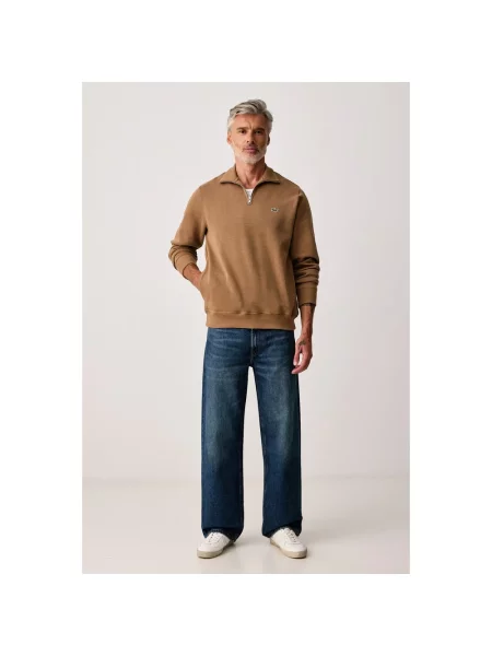 Bluza rozpinana Lacoste brązowa