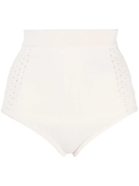 Pantaloni scurți Cashmere In Love din cașmir alb
