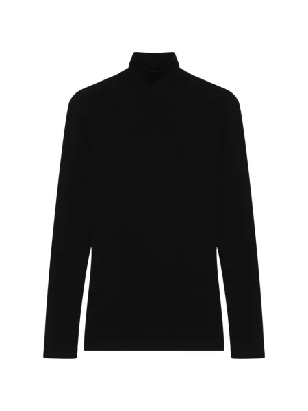 Tricou polo Max Mara de lână negru