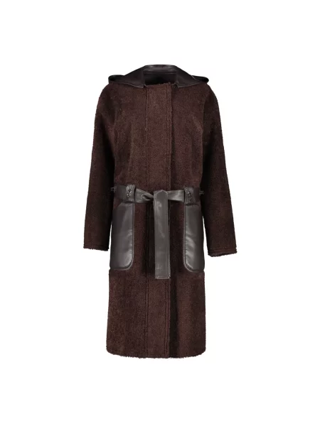 Kurtka Low Classic z kapturem klasyczna brązowa