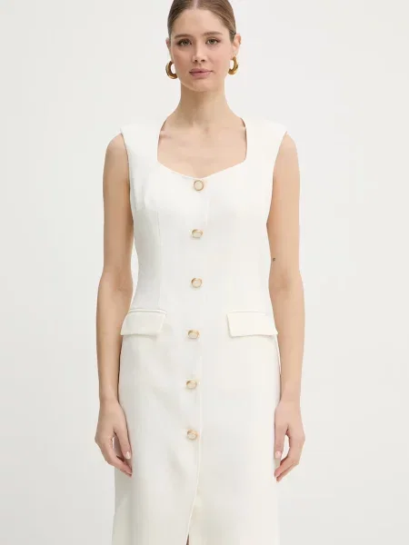 Marciano by Guess sukienka z wiskozą GRETHA beżowa