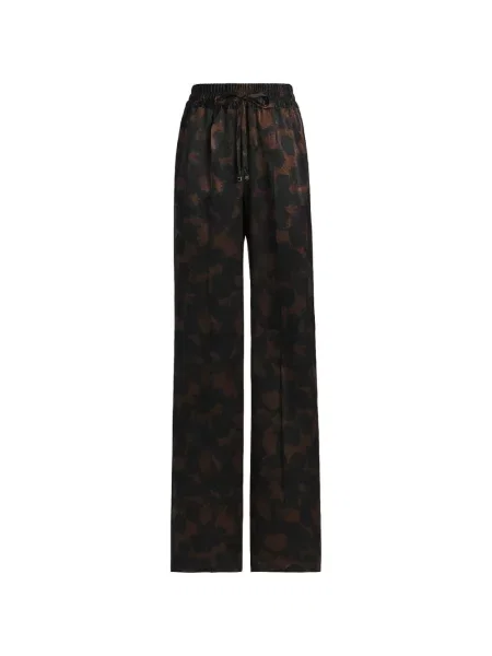 Pantaloni Kiton cu imagine cu imprimeu abstract cu cordon maro