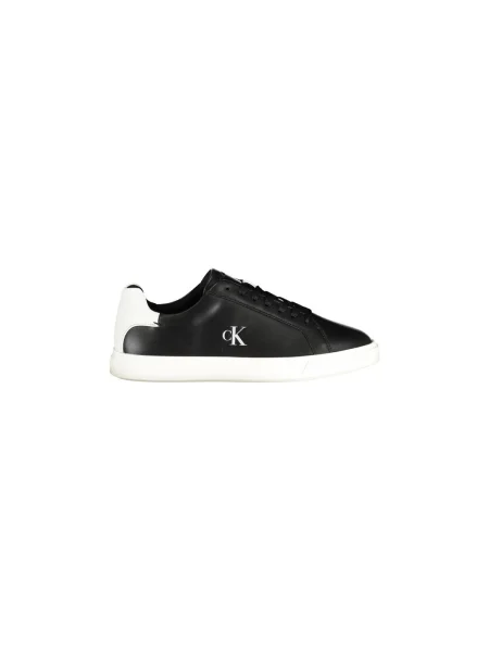Sneakers Calvin Klein Low Pro Cup Laceup Lth Moire negru