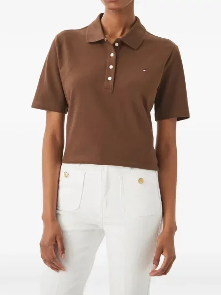 Koszulka polo Tommy Hilfiger brązowa