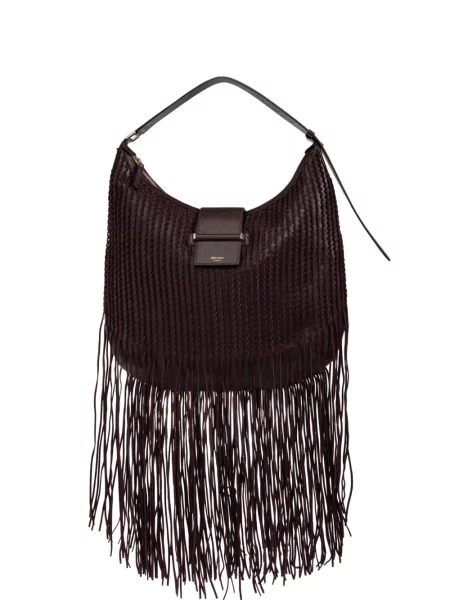 Geanta hobo Jimmy Choo din piele de căprioară violet