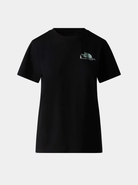 Футболка The North Face W MONTE REGULAR SHORT SLEEVE T бавовна/поліестер чорний