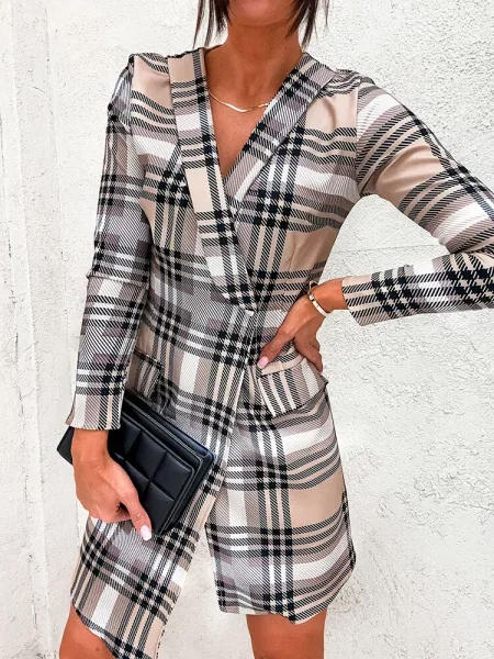 Sukienka Resti w kratkę czarna