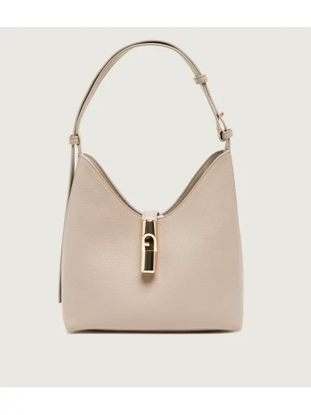 Furla De piele geantă pe umăr FURLA GOCCIA bej