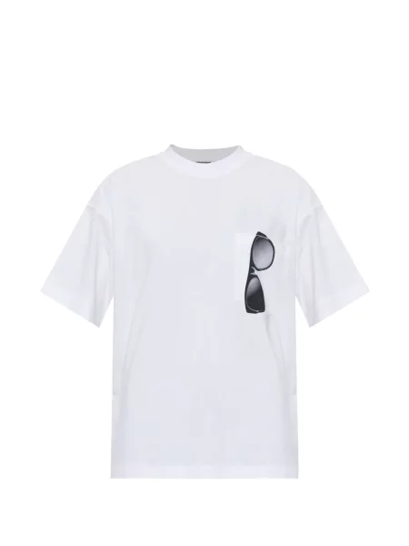Scurt tricou Moschino cu imagine alb