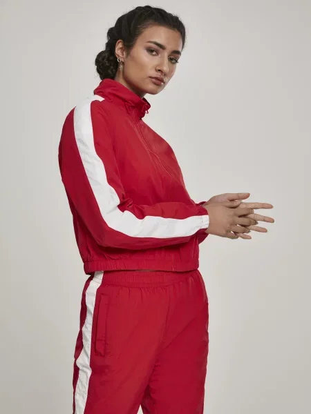 Kurtka Urban Classics w paski czerwona