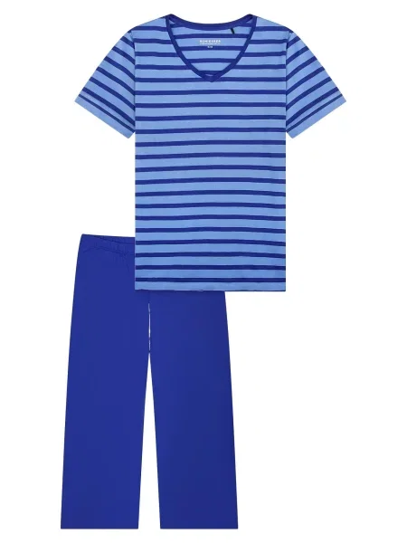 SCHIESSER Pizsama Casual Essentials királykék sötétkék