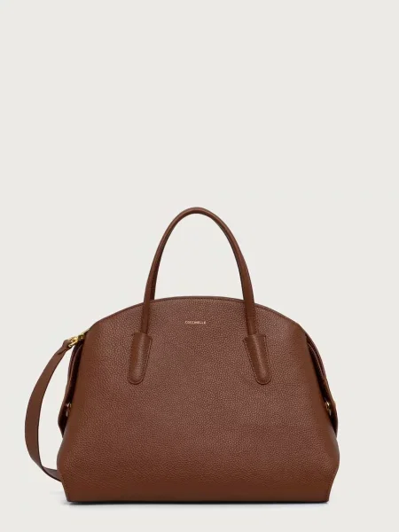 Coccinelle geantă shopper pentru femei din piele maro