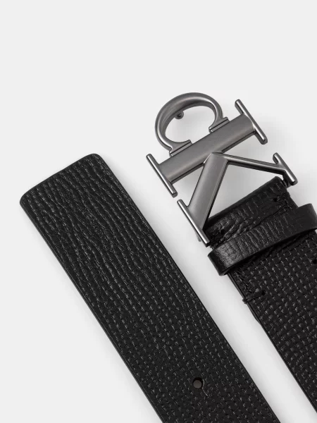 Calvin Klein pas usnjeni črna