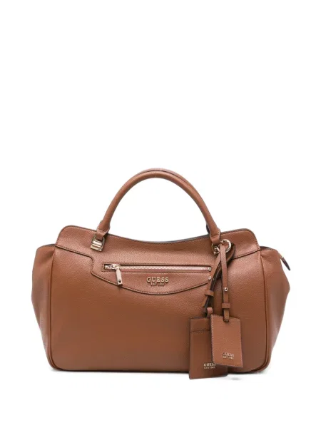 Geantă shopper Guess din piele maro