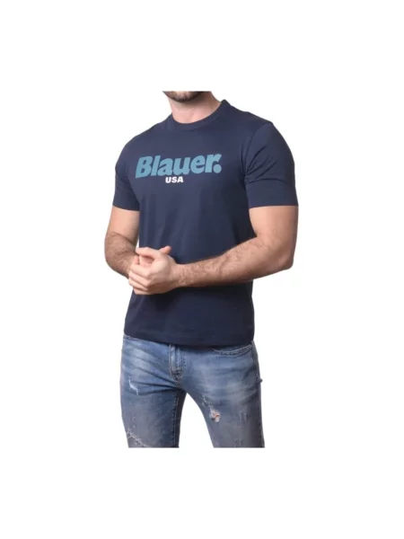 Koszulka Blauer z logo niebieska