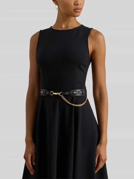 Sukienka biznesowa z mieszanki Lauren Ralph Lauren czarna