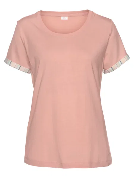 S.Oliver Tricou albastru / verde / portocaliu caisă alb