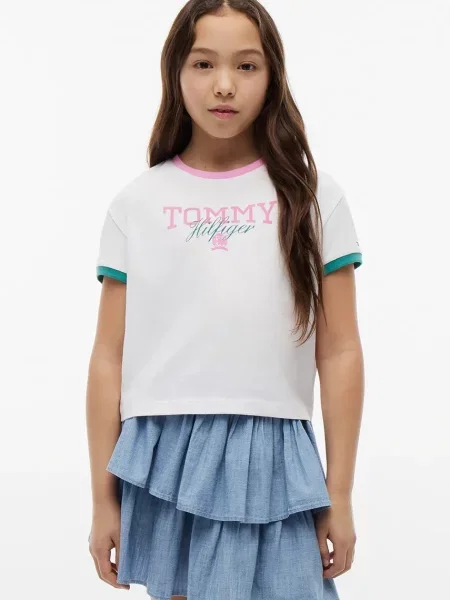 Tommy Hilfiger majica za djecu od pamuka bijela