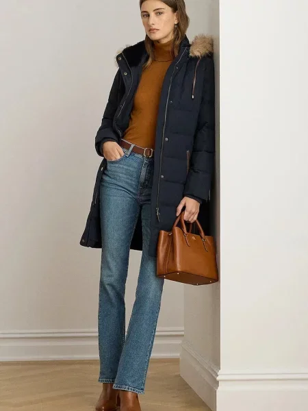 Lauren Ralph Lauren πουπουλένιο μπουφάν γυναικείο μπλε