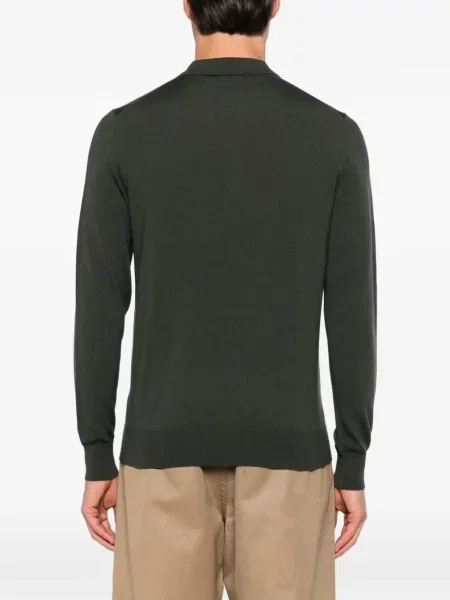 Lung tricou polo éphémère verde