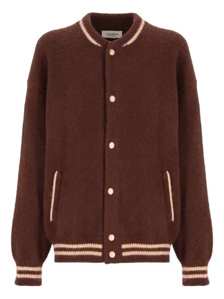 Geacă bomber Laneus tricotate maro