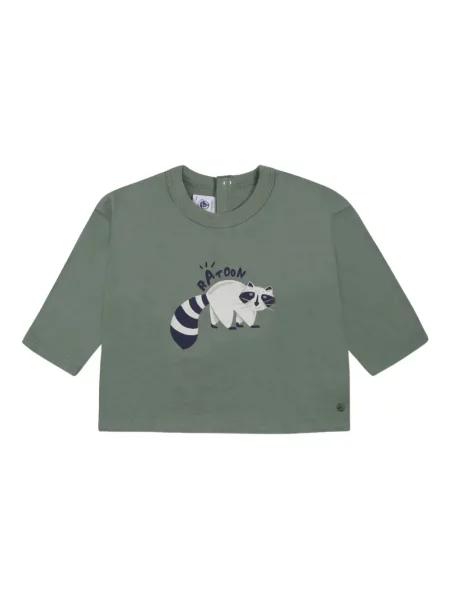 Koszulka dziecięca Petit Bateau zielona