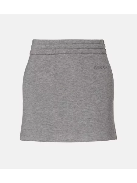 Пола Gucci от джърси сиво