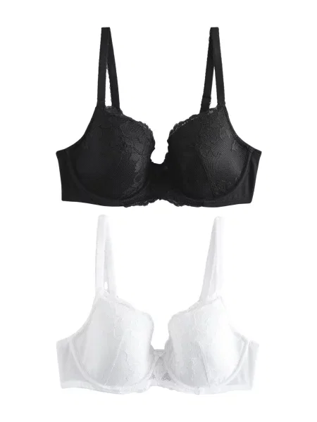 Next Sutien negru alb