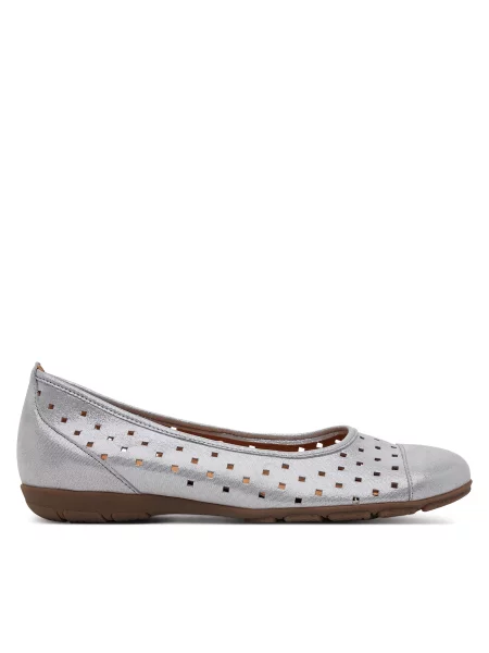 Балетки Gabor серебряные