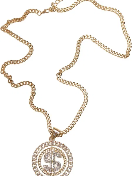 Urban Classics Verižica Dollar zlata bela