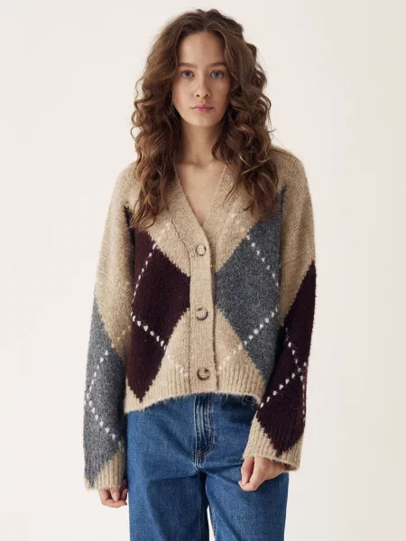 Noella Kardigan N-Laiana Knit Cardigan písková