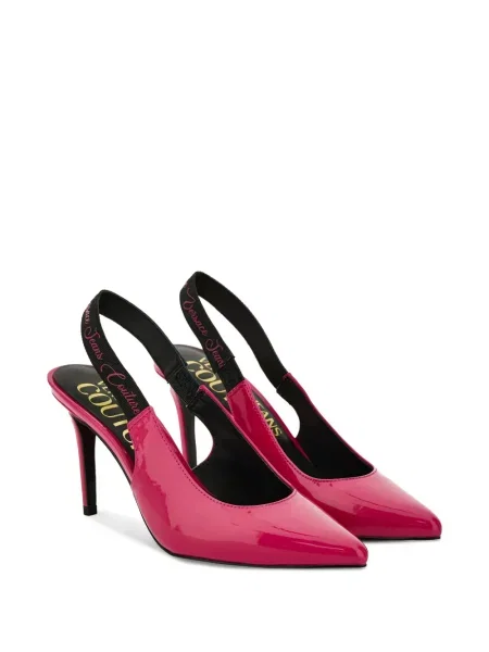 Pantofi cu toc Versace Jeans Couture slingback roz