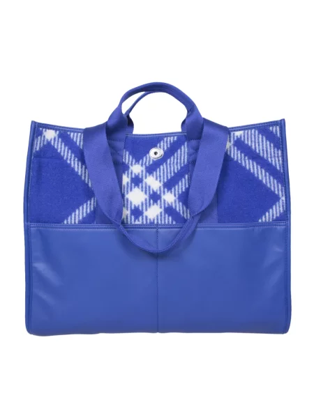 Torebka Burberry wełniana niebieska