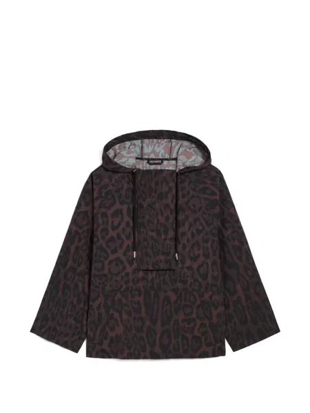 Kurtka Apparis z kapturem brązowa