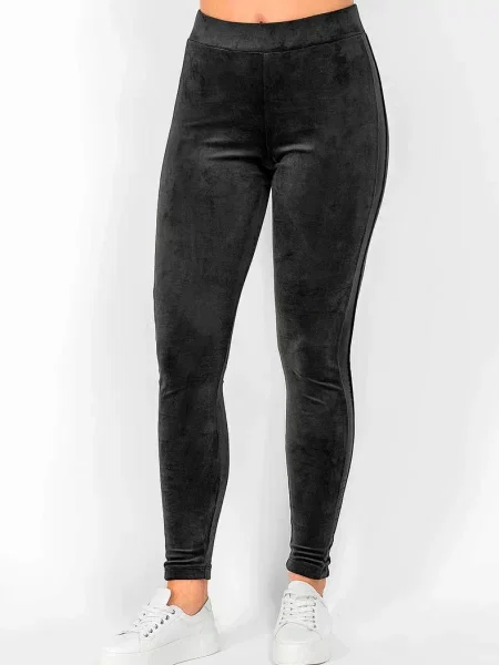 Однотонные женские леггинсы чорні