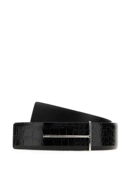 Cu centură reversibil curea Tom Ford cu cataramă negru