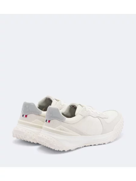 Sneakerși Moncler din piele de căprioară alb
