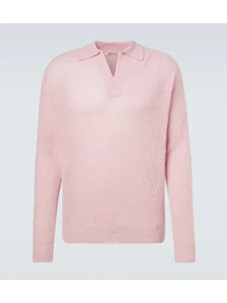 Pulover Auralee din lână alpaca roz