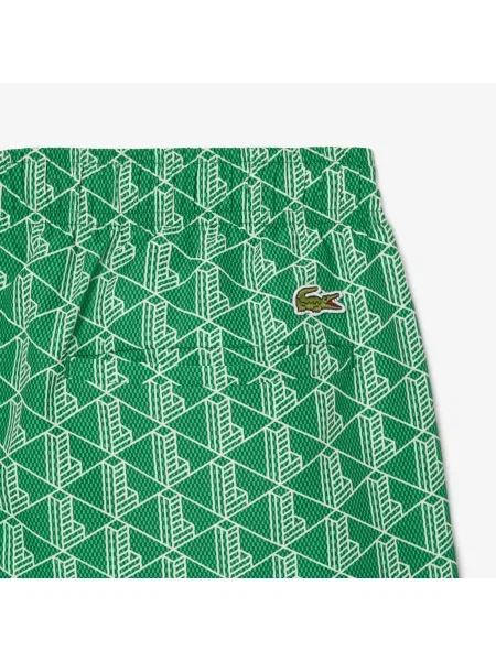 Lacoste Kąpielówki Z Nadrukiem Monogramu zielony