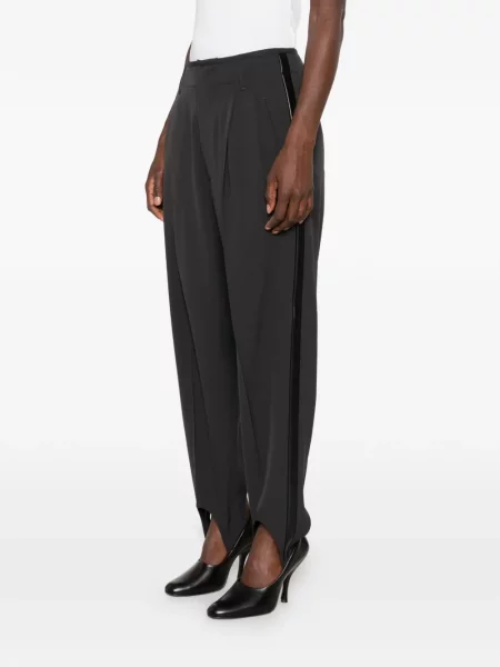 Pantaloni Darkpark din satin gri