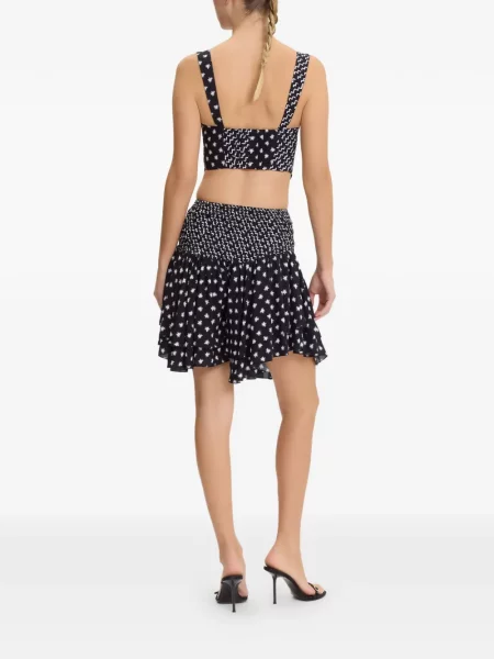 Spódnica mini Donde Esteban z falbankami czarna