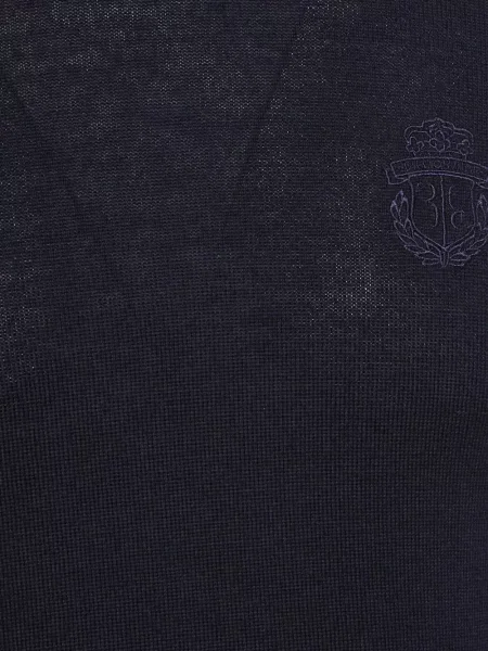 Pulover Billionaire cu broderie albastru