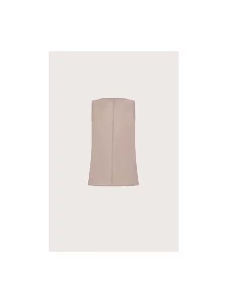 Jedwabny top Seventy beżowy