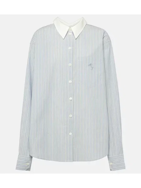 Cămașă Acne Studios cu dungi albastru