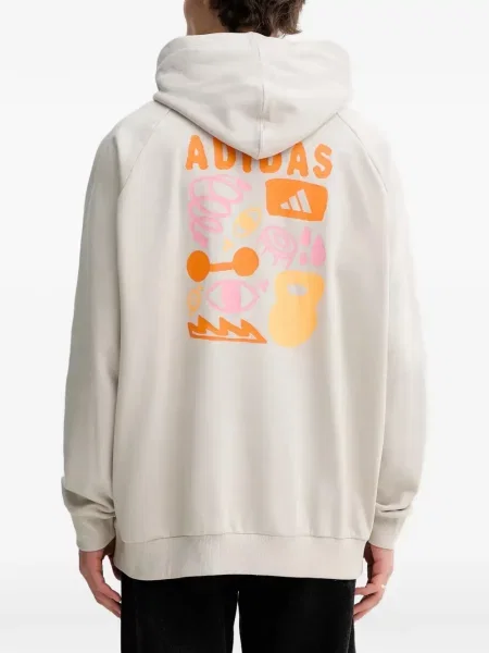 Prugaste teretana kratke hlače Adidas s printom plava