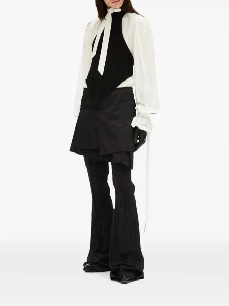 Pantaloni Ann Demeulemeester cu dungi negru