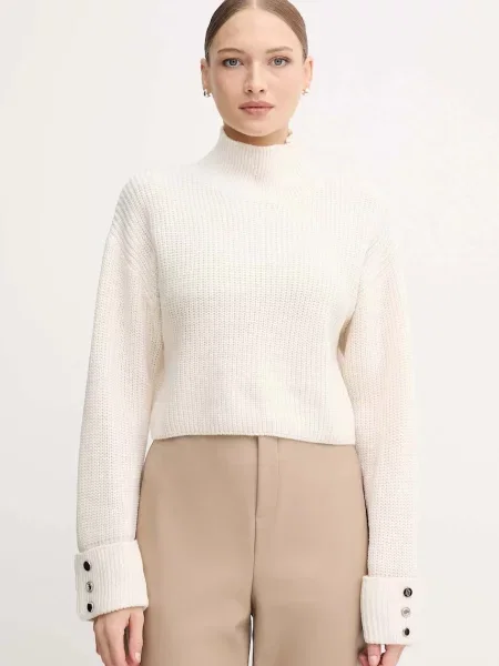 Gaudi pulover călduros cu guler bej