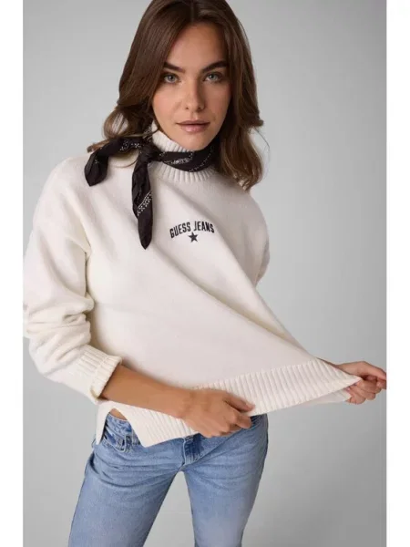 Guess Jeans Пуловер Кремав