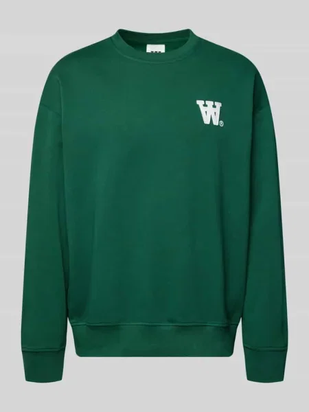 Bluza z naszywką z logo model ‘Noel’ Wood Wood zielona